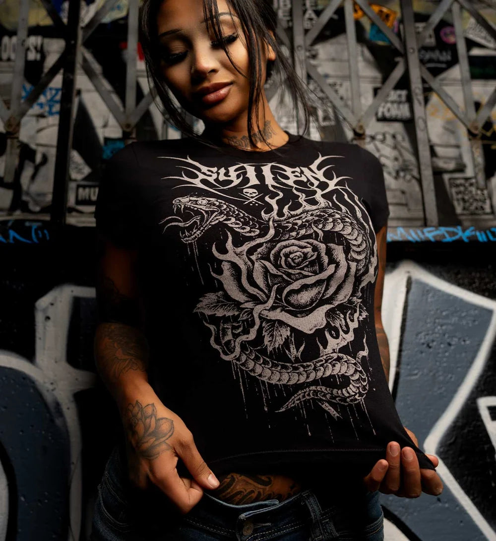 SNAKE ROSE TEE