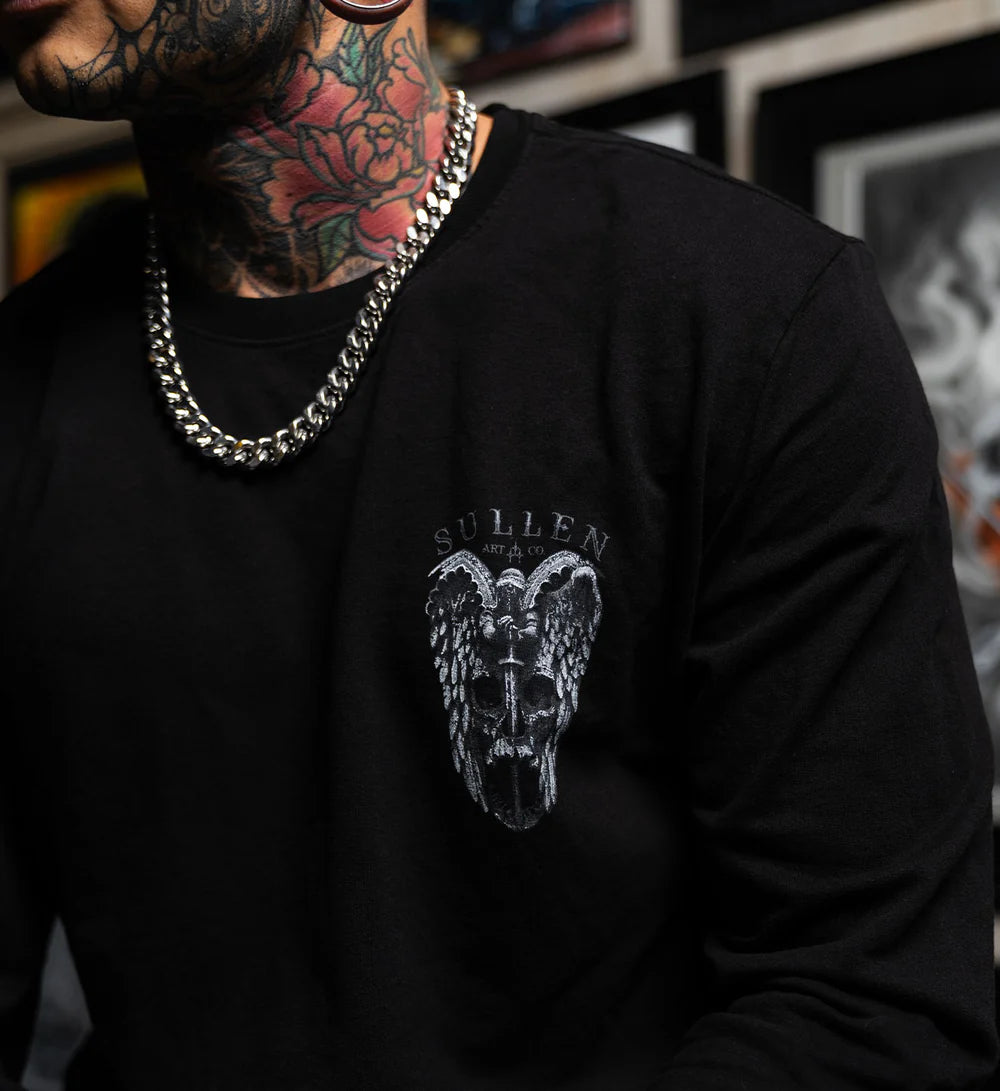 WINGED JUSTICE FRENCH TERRY LONG SLEEVE TEE