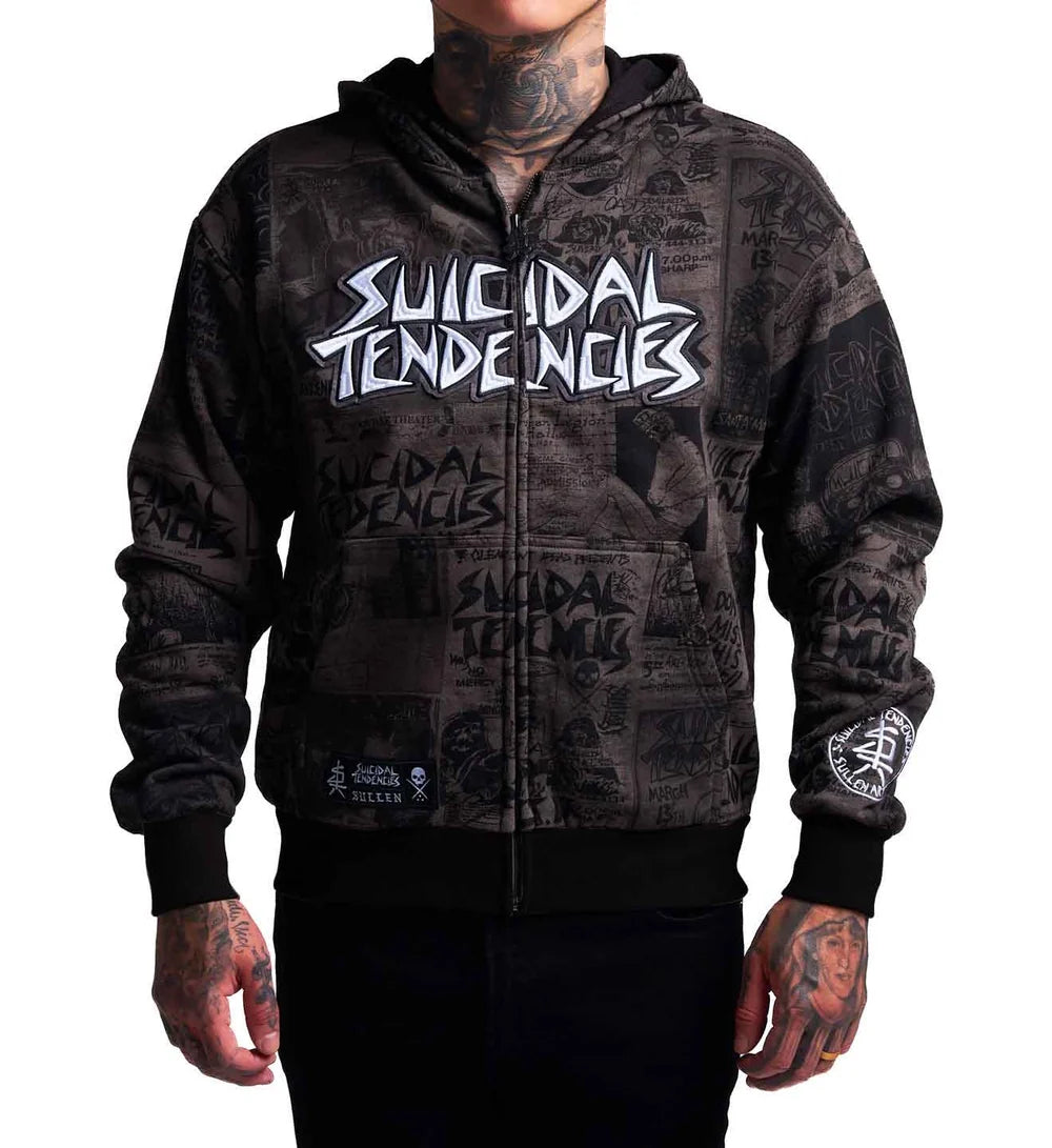 SULLEN X ST POSTED ZIP UP GREY