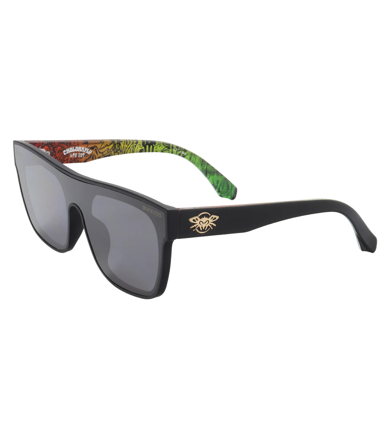 CHOLOHAFLYS GLASSES SHINY BLACK/SMOKE