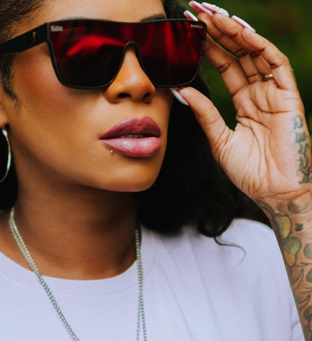 CHOLOHAFLYS GLASSES MATTE BLACK/RED