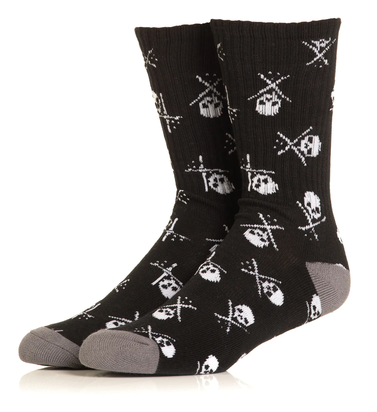 BADGED SOCKS SHORT 7" BLACK