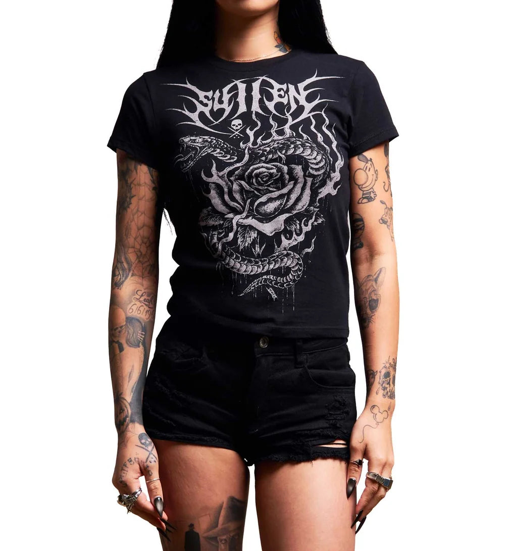 SNAKE ROSE TEE