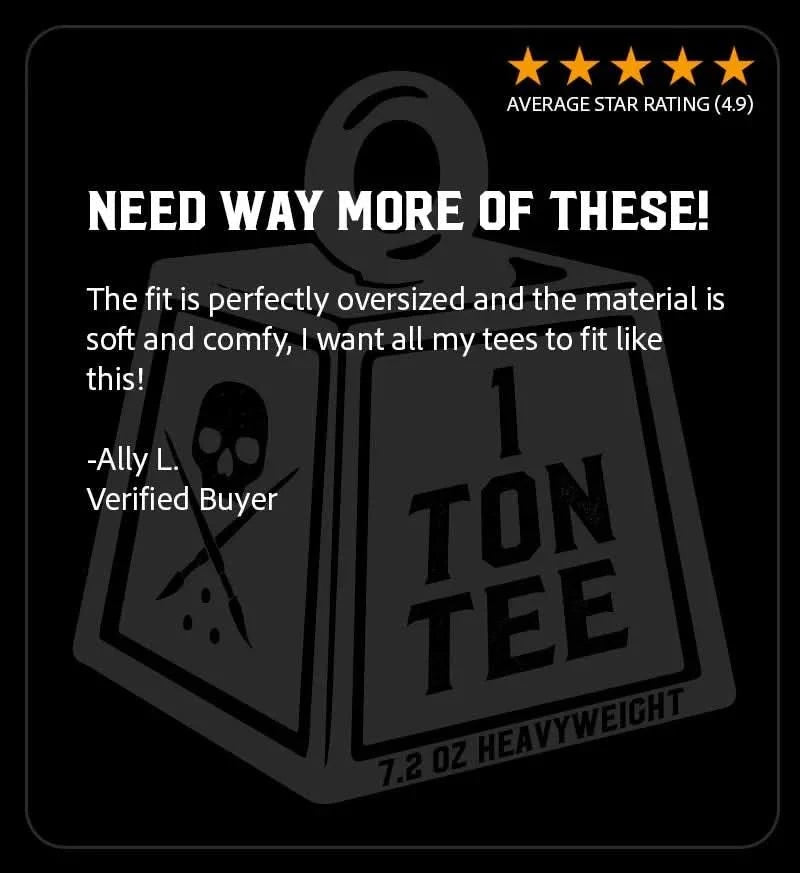 HUSTLER "1 TON" PREMIUM TEE