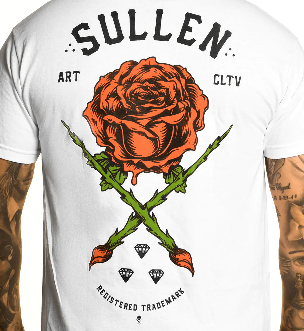 ROSE BADGE WHITE STANDARD TEE