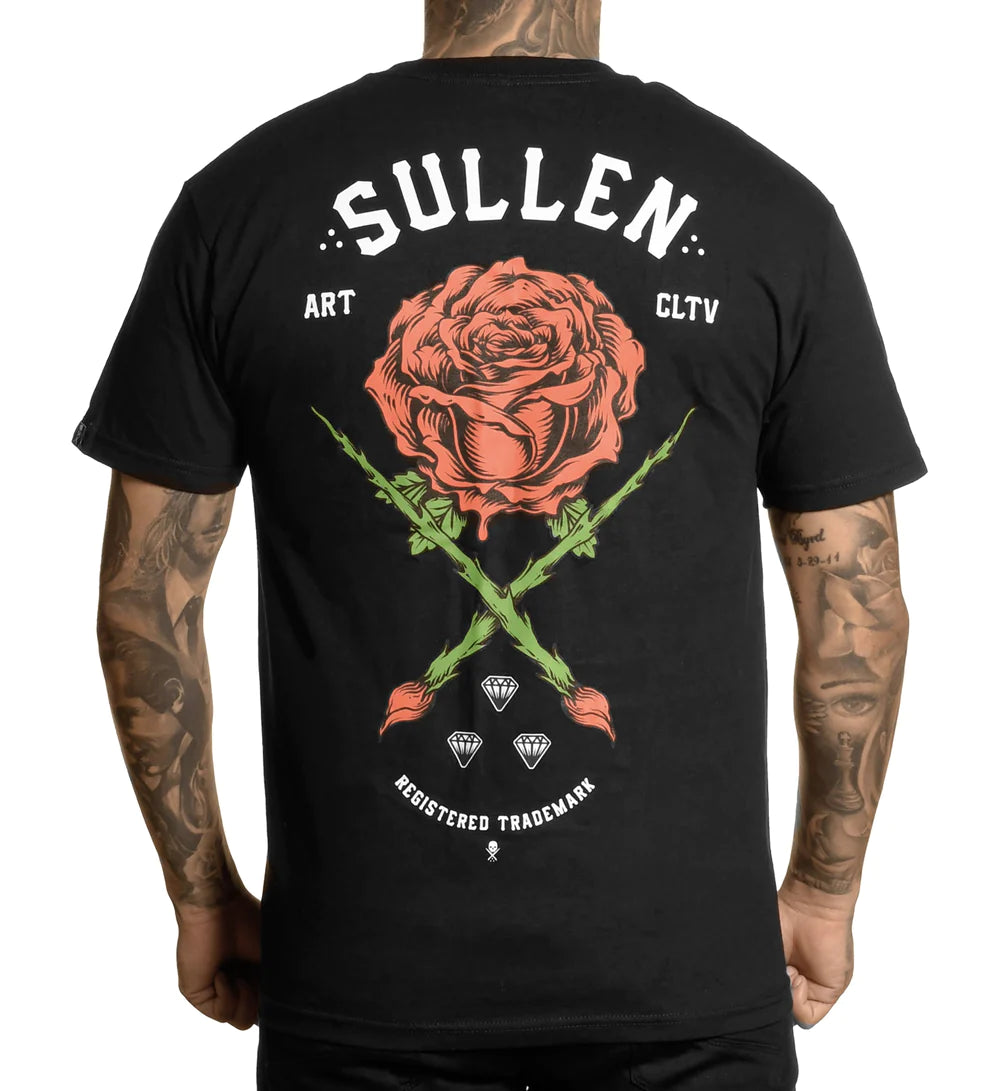 ROSE BADGE BLACK STANDARD TEE