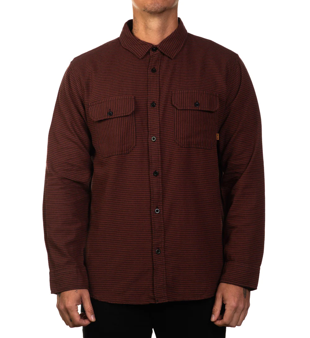 STRIPER FLANNEL RUST/BLACK