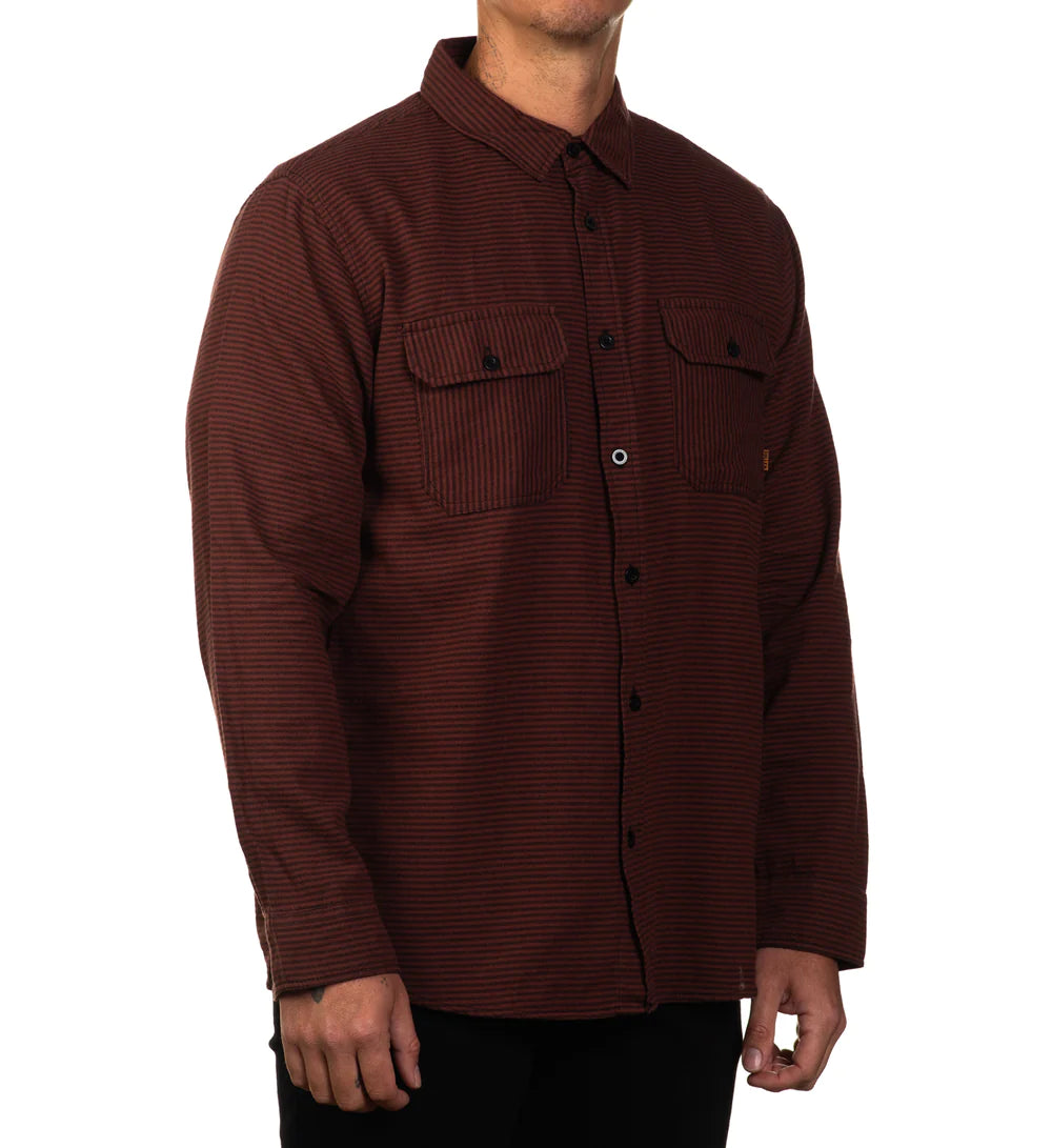 STRIPER FLANNEL RUST/BLACK