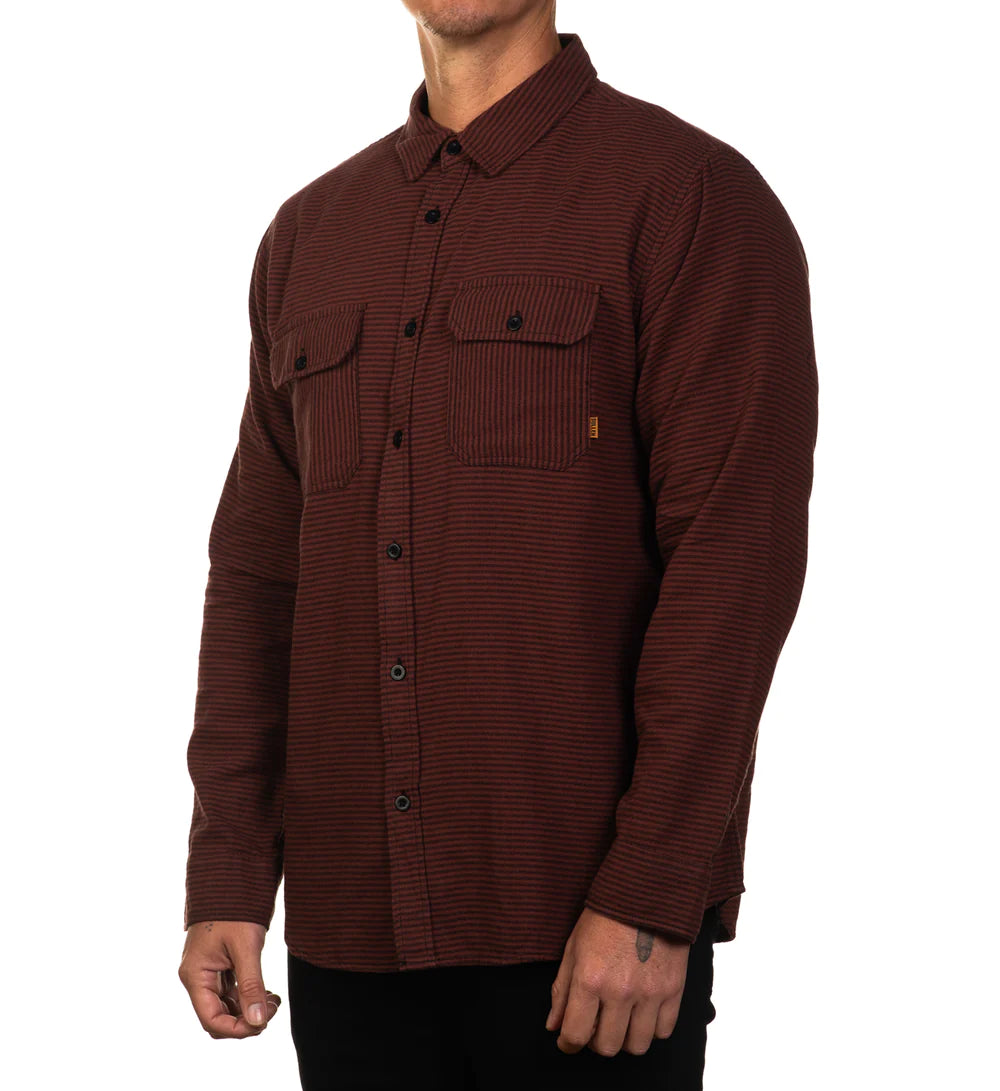 STRIPER FLANNEL RUST/BLACK