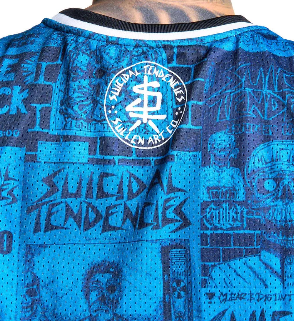 SULLEN X ST POSTED JERSEY BLUE