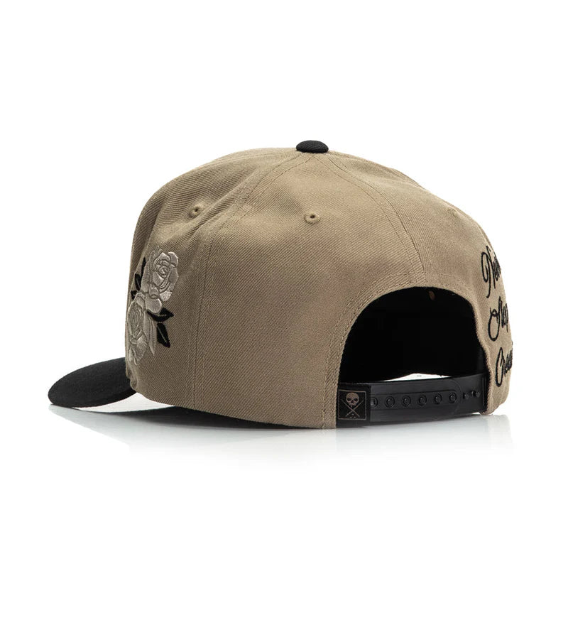 STACK SCRIPT SNAPBACK DARK KHAKI