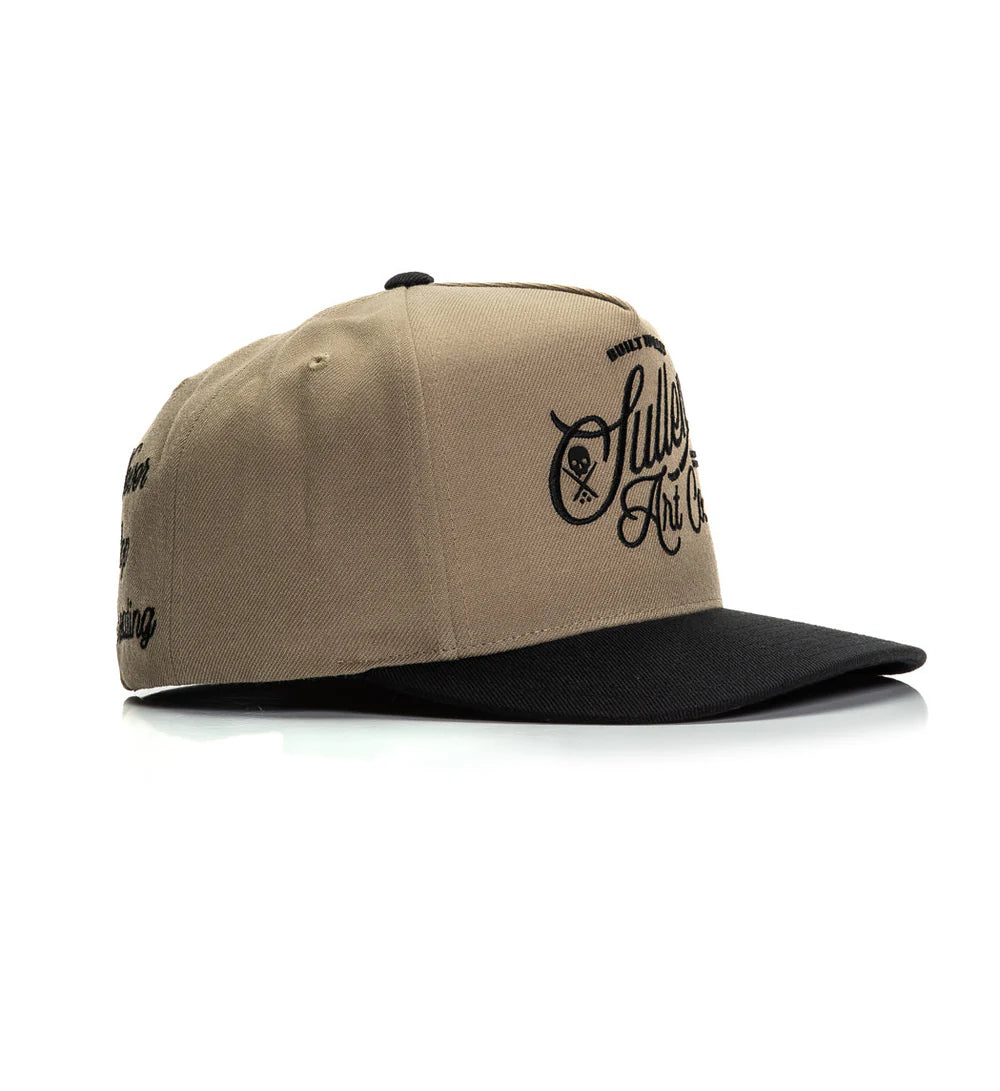 STACK SCRIPT SNAPBACK DARK KHAKI
