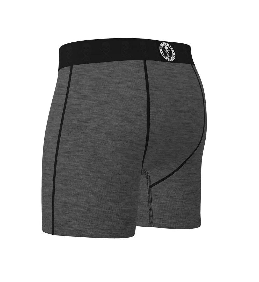SOLID LUXE BOXERS - DARK HEATHER GREY