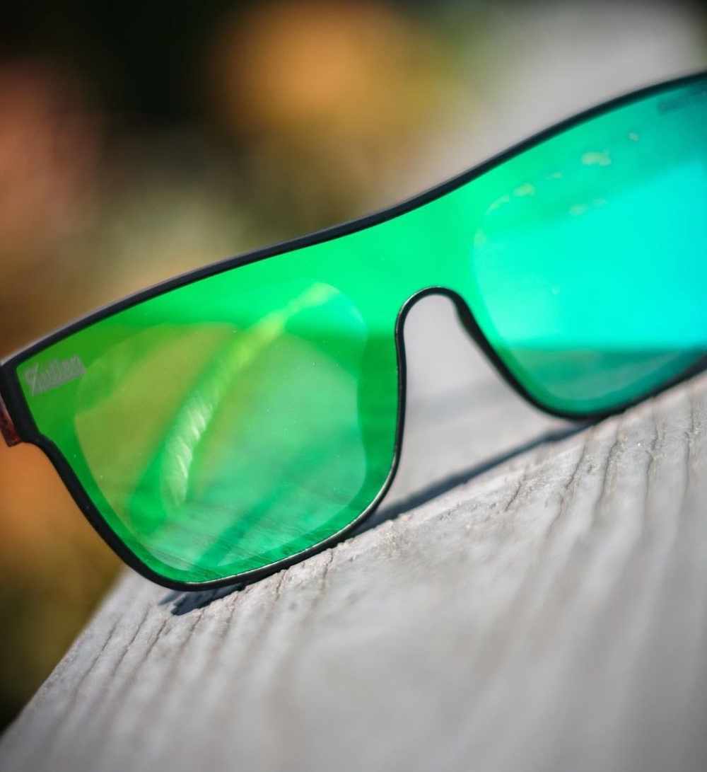 CHOLOHAFLYS GLASSES MATTE BLACK/GREEN