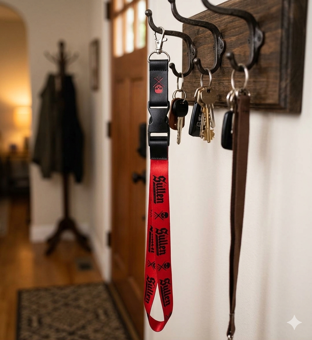 LINCOLN LANYARD BLACK/RED